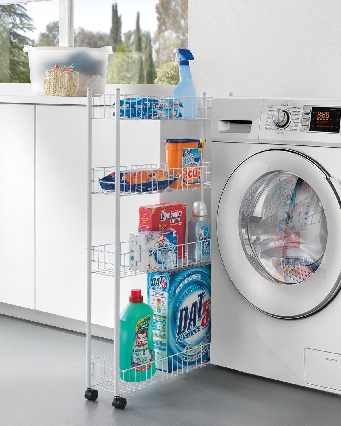 Metaltex 4 Tier Rolling Cart Fino 4 Kitchen Organisers and Storage MT494