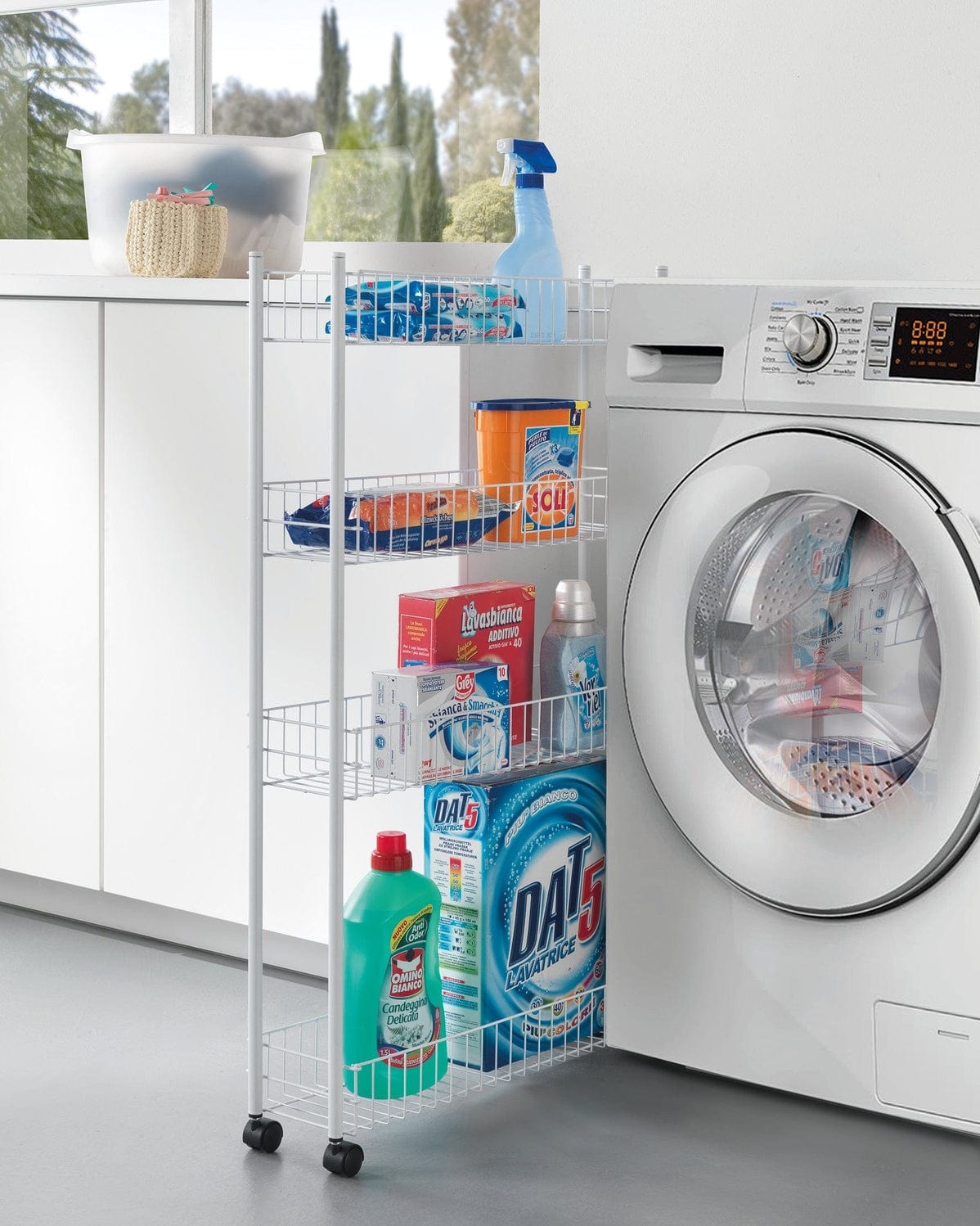 Metaltex 4 Tier Rolling Cart Fino 4 Kitchen Organisers and Storage MT494