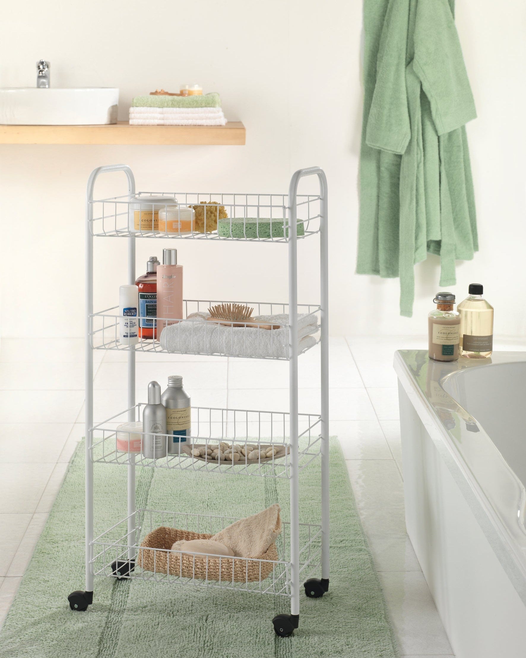 Metaltex 4 Tier Rolling Cart Pisa MT044