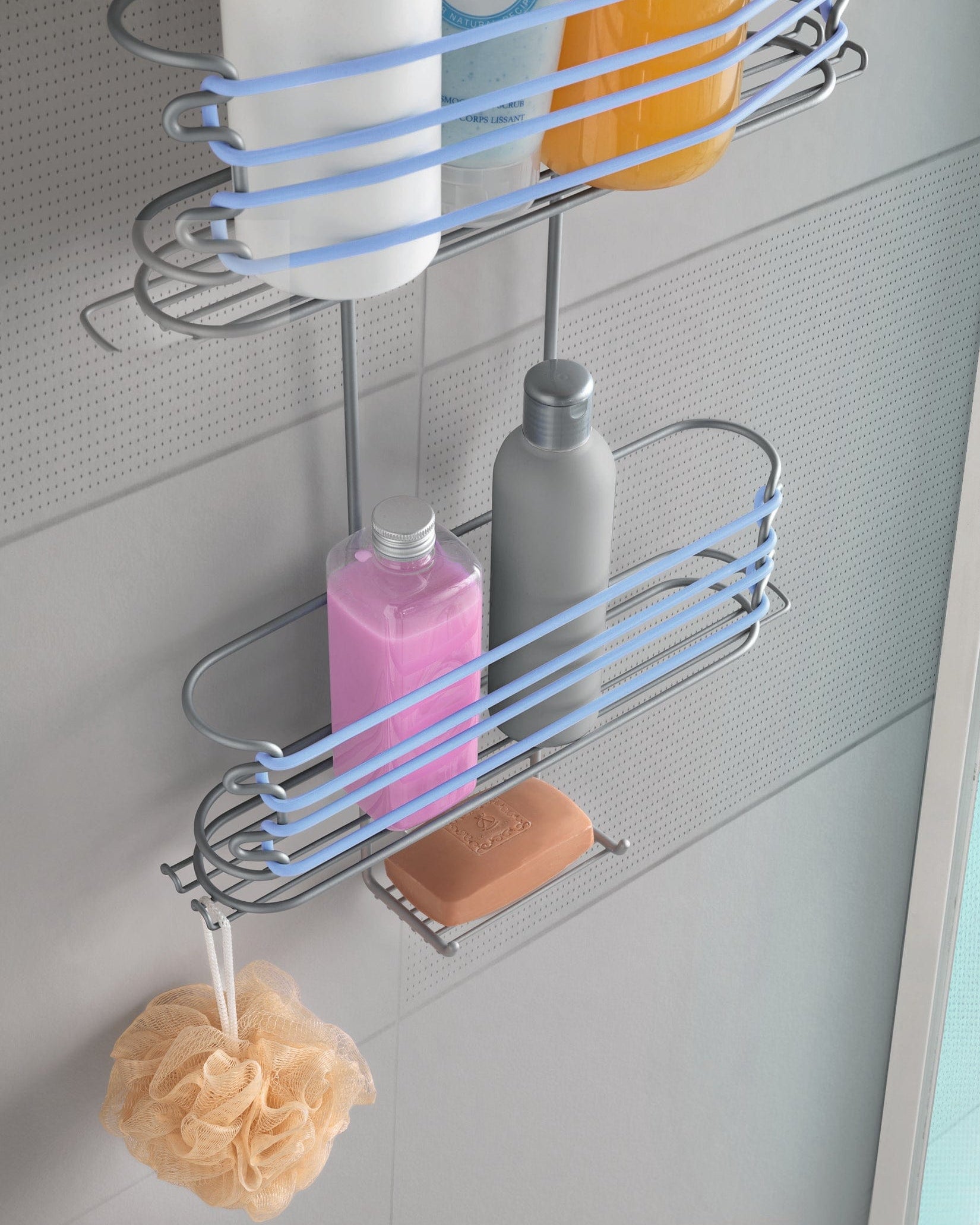 Metaltex Next Shower Caddy Frost Bathroom Organisers MT364