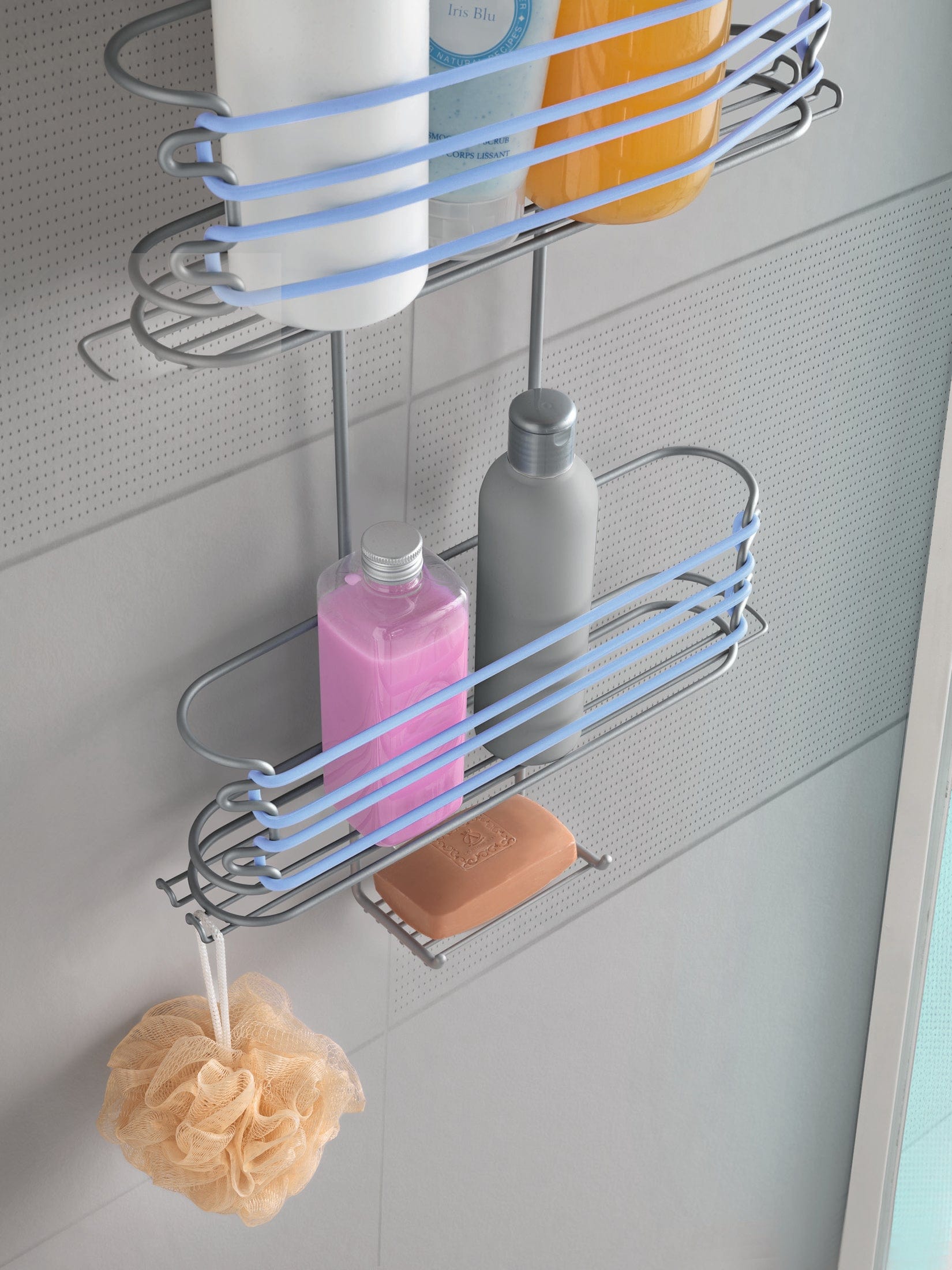 Metaltex Next Shower Caddy Frost Bathroom Organisers MT364