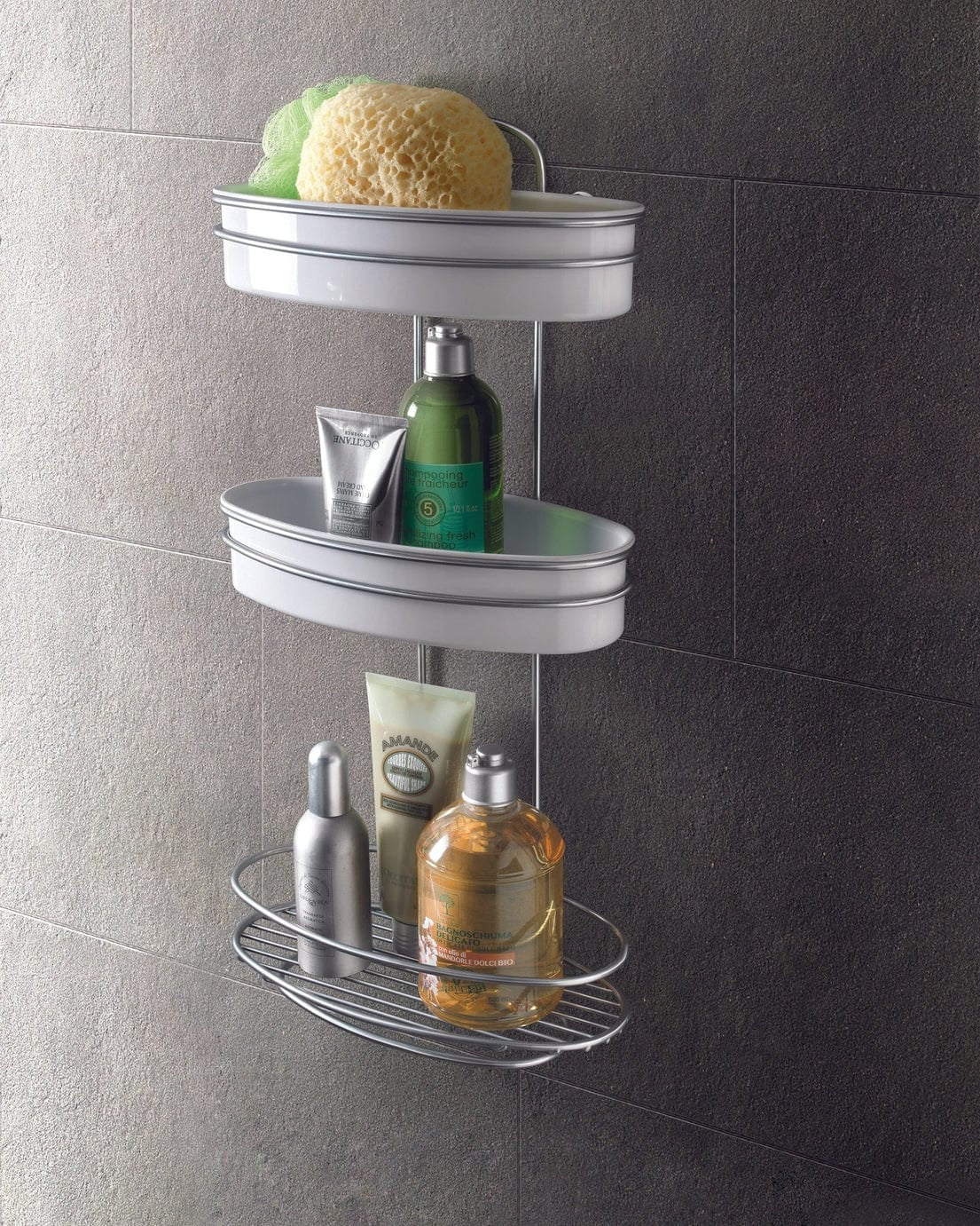 Metaltex Orbit 3 Tier Rectangular Shelf Bathroom Organisers MT365