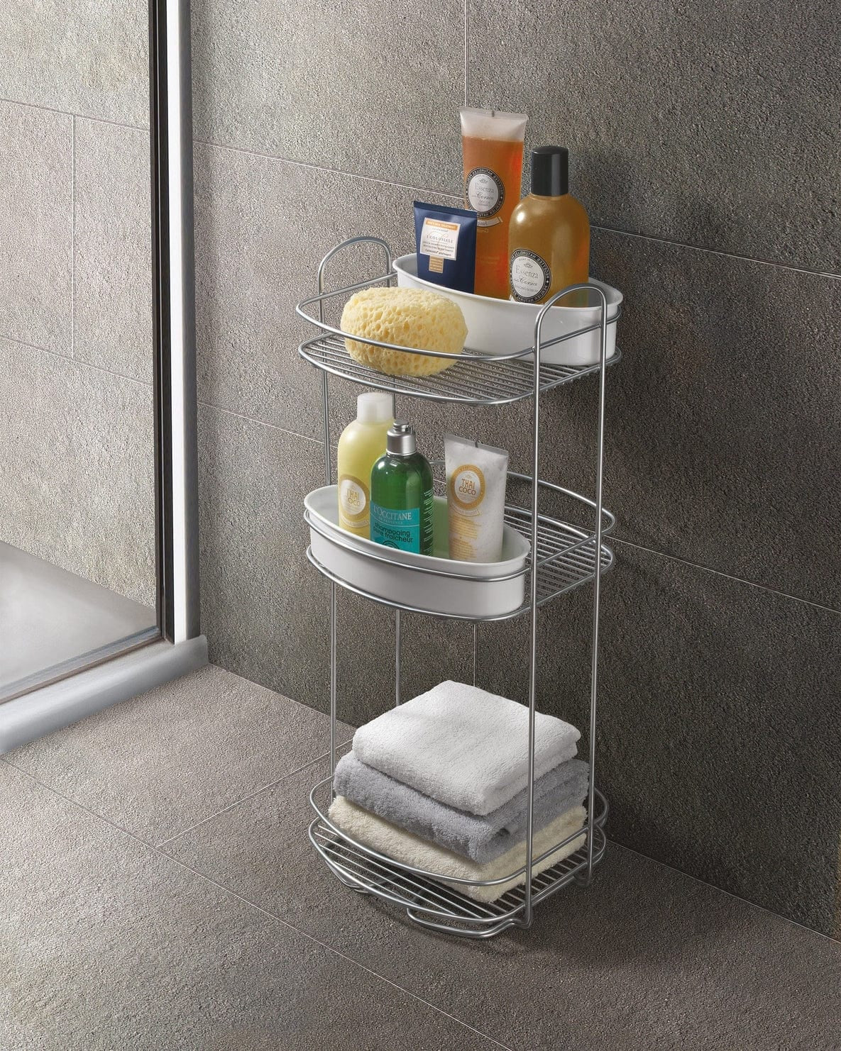 Metaltex Orbit 3 Tier Storage Rack Bathroom Organisers MT517
