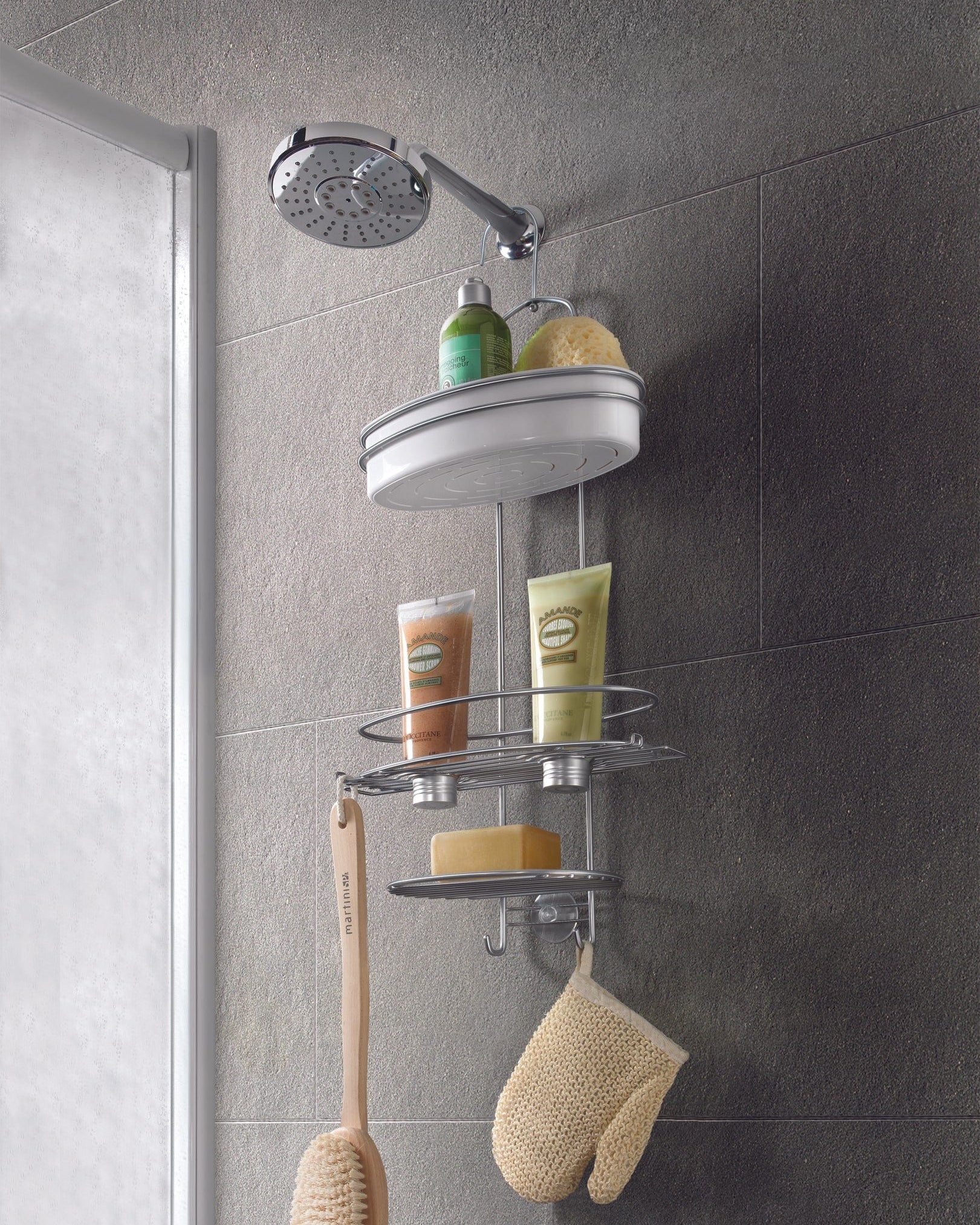 Metaltex Orbit Shower Caddy Box Bathroom Organisers MT516