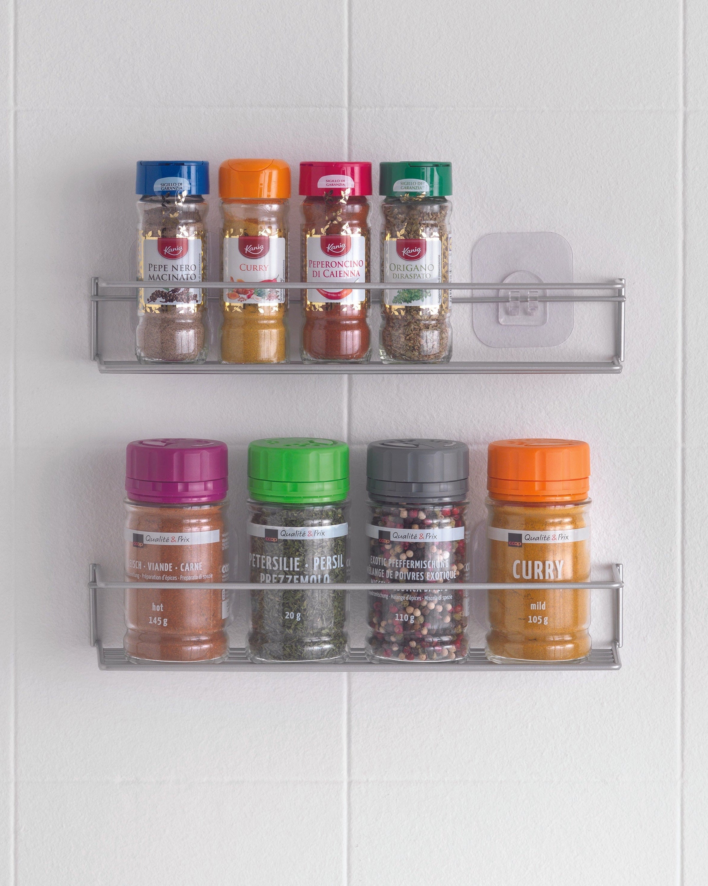 Metaltex Set of 2 Spice Rack Kitchen Organisers and Storage MT598