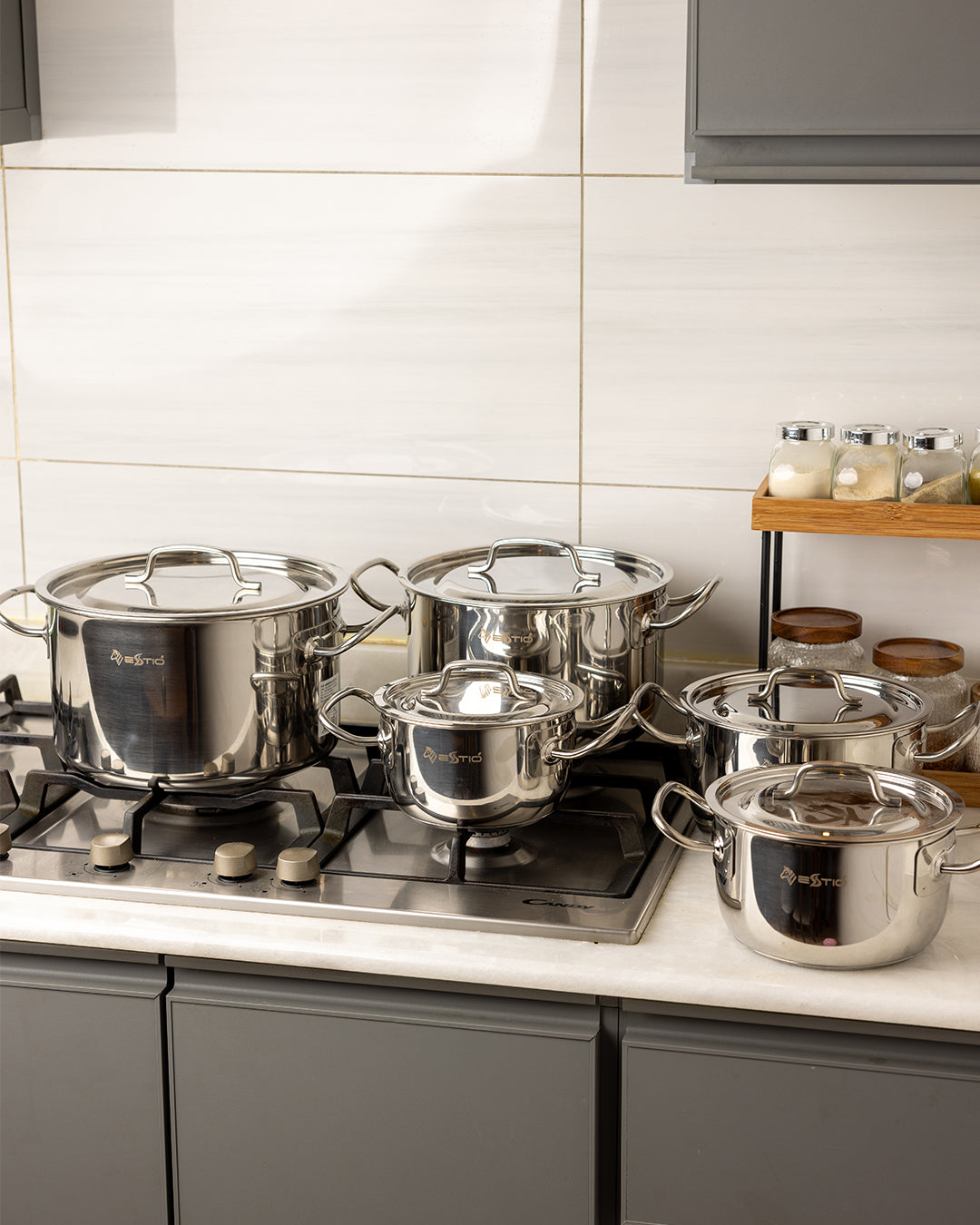 Stainless steel cookware set including pots and pans available online in Kuwait – Zebra Cookware