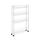 Metaltex 4 Tier Rolling Cart Fino 4 Kitchen Organisers and Storage MT494