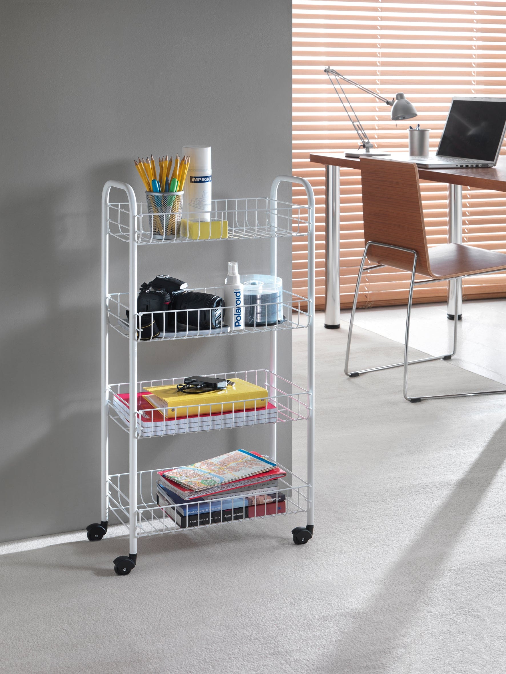 Metaltex 4 Tier Rolling Cart Pisa MT044