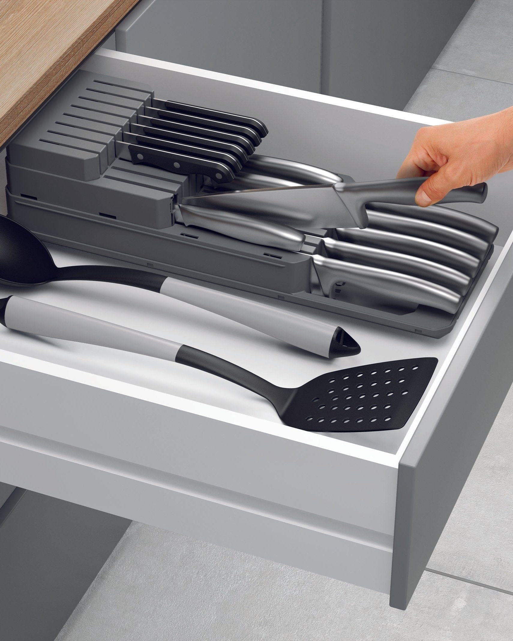 Metaltex Adjustable Knife Organizer Kitchen Organisers and Storage MT595