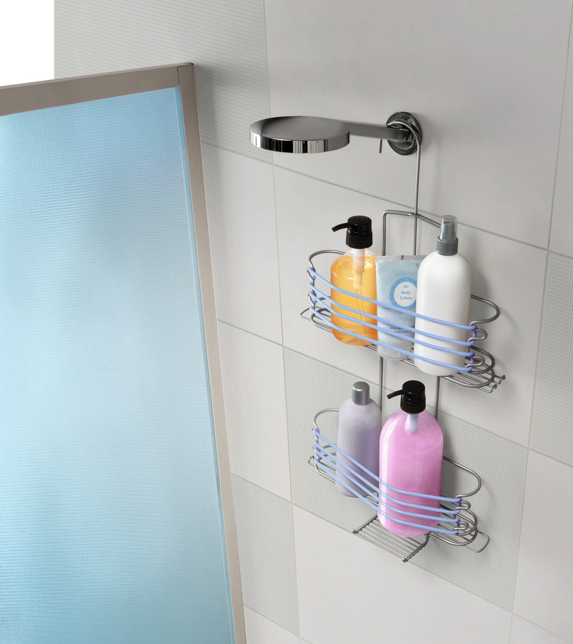 Metaltex Next Shower Caddy Frost Bathroom Organisers MT364