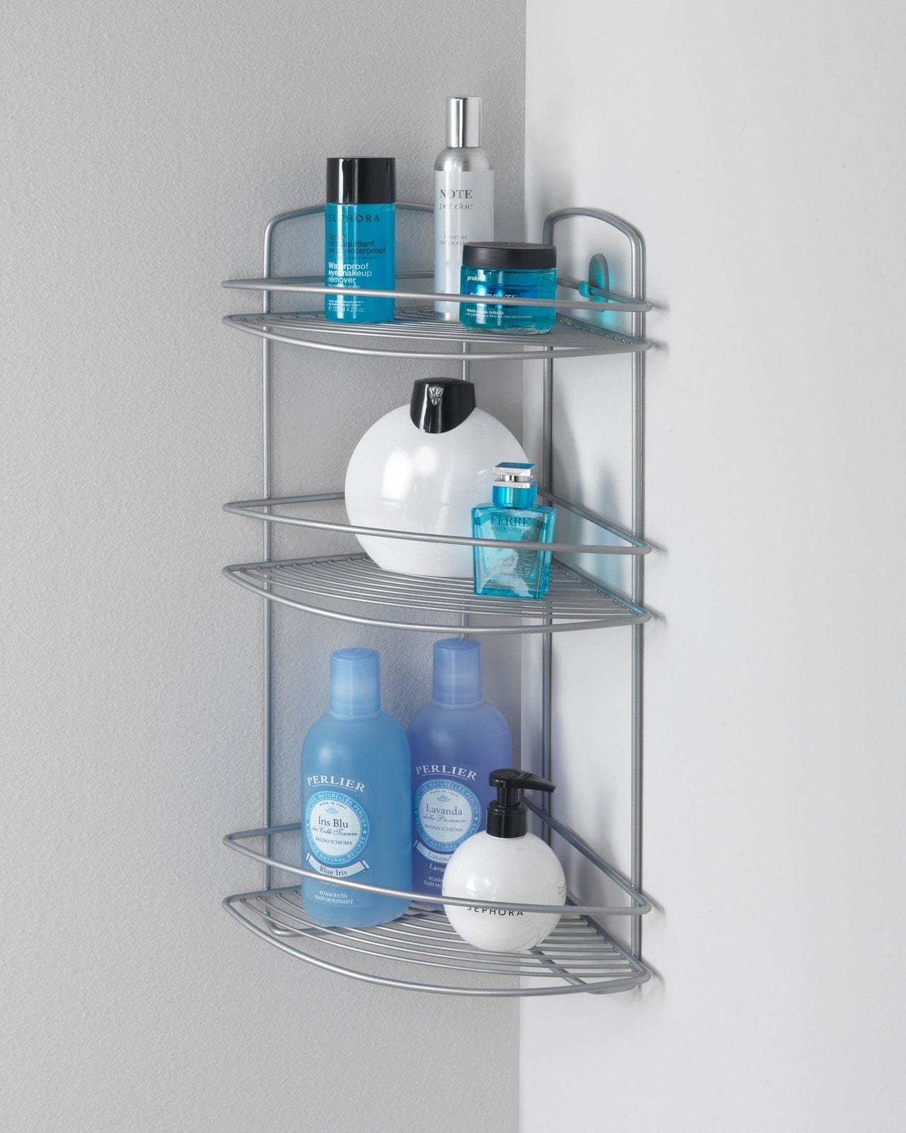 Metaltex Onda 3 Tier Corner Shelf Bathroom Organisers MT178