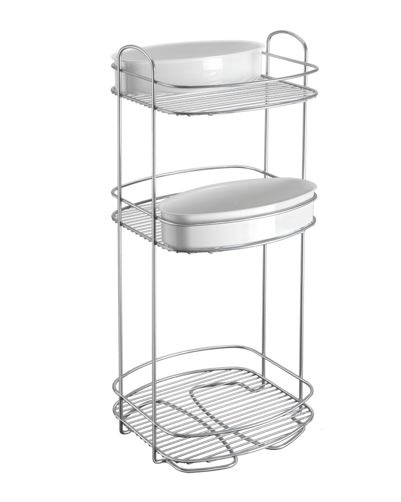 Metaltex Orbit 3 Tier Storage Rack Bathroom Organisers MT517