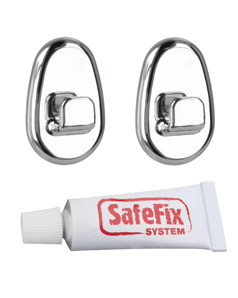 Metaltex Orbit Set 2 Hooks Safe Fix Bathroom Organisers MT519