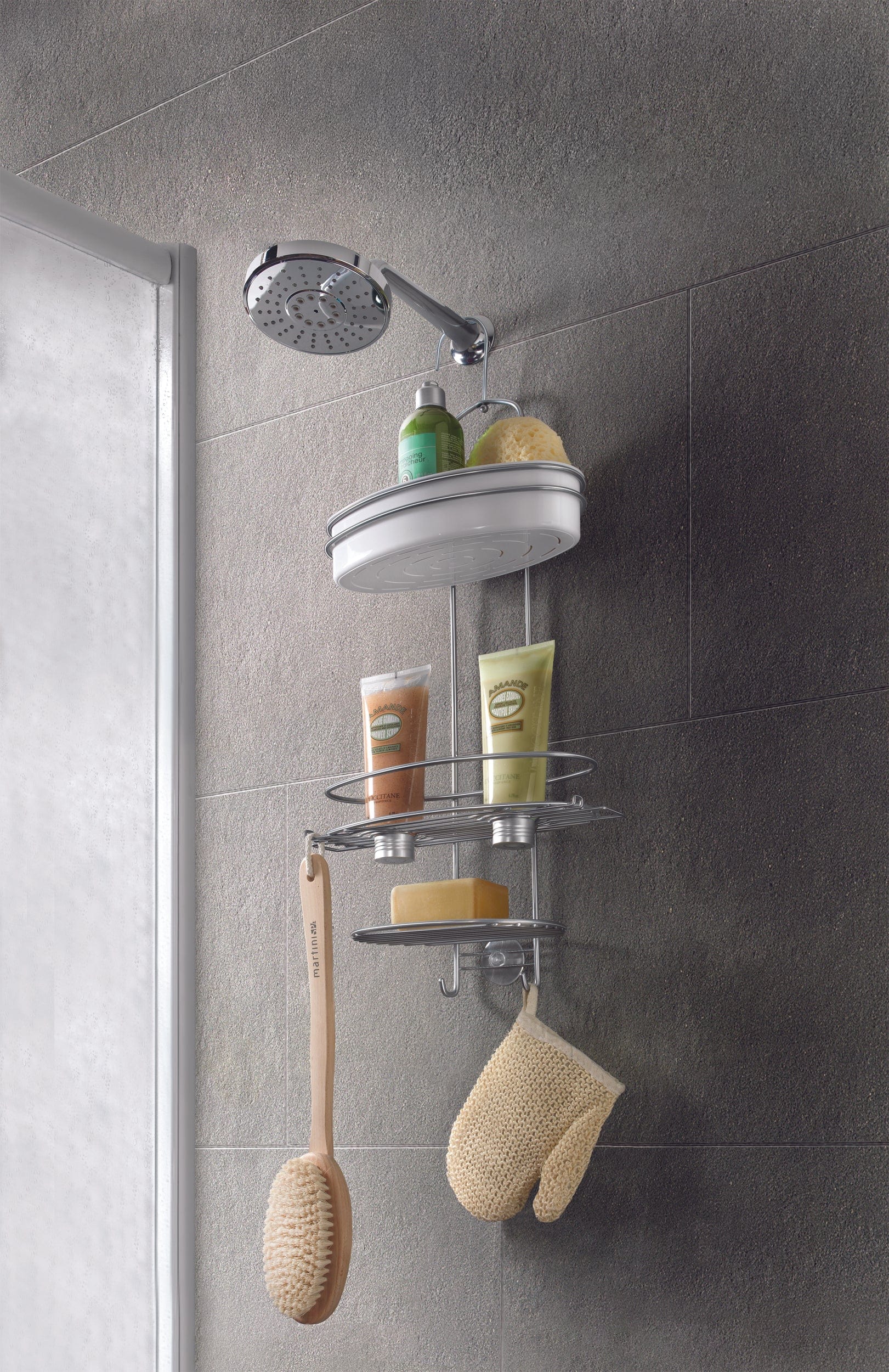 Metaltex Orbit Shower Caddy Box Bathroom Organisers MT516