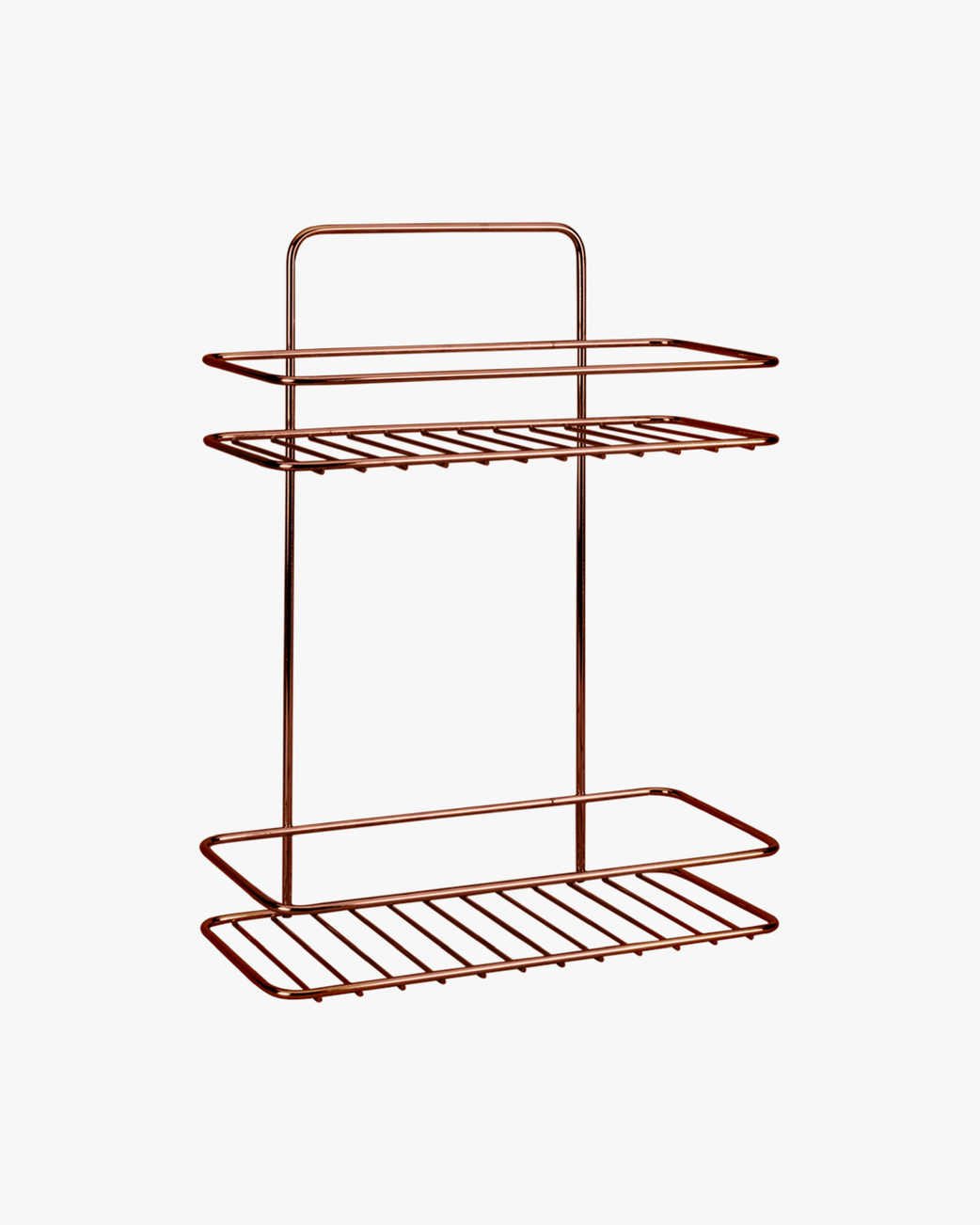 Metaltex Reflex Copper 2 Tier Rectangle Shelf Bathroom Organisers MT413