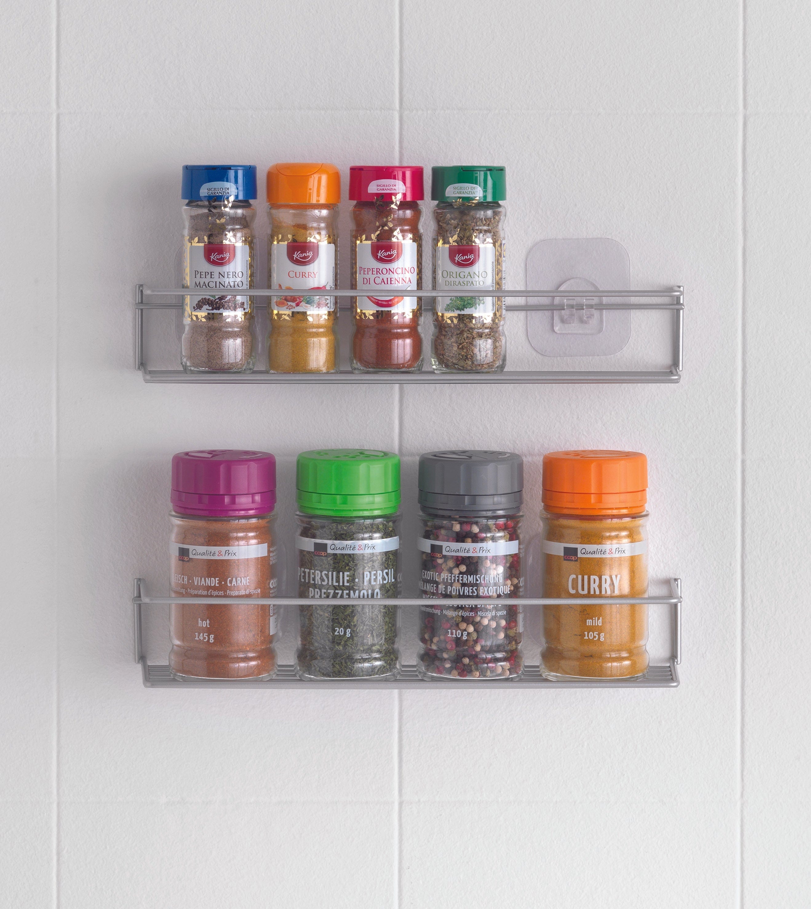 Metaltex Set of 2 Spice Rack Kitchen Organisers and Storage MT598